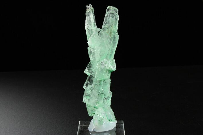 Gemmy, Mint-Green Halite Crystal Cluster - Rudna Mine, Poland #208077